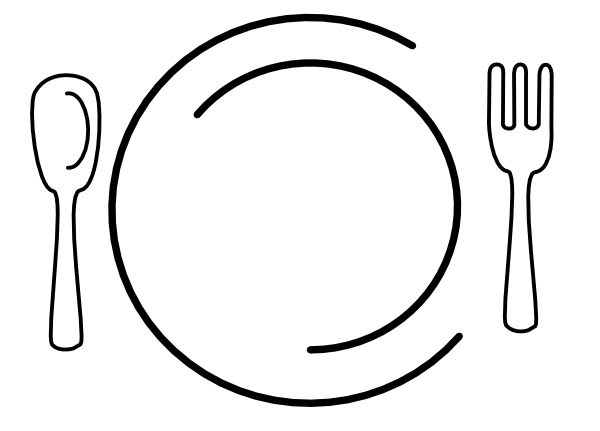 Dinner Table Setting Clipart.