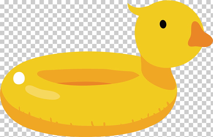 Duck Cartoon Illustration, Duck swim ring PNG clipart.