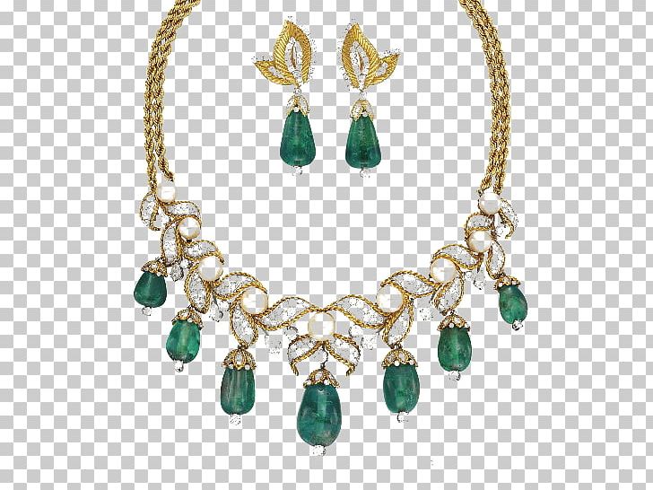 Emerald Jewellery Earring Necklace Jewelry Design PNG.