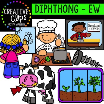 Diphthong Clipart: EW {Creative Clips Digital Clipart}.