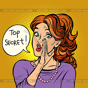 Top secret. women gossip rumor.