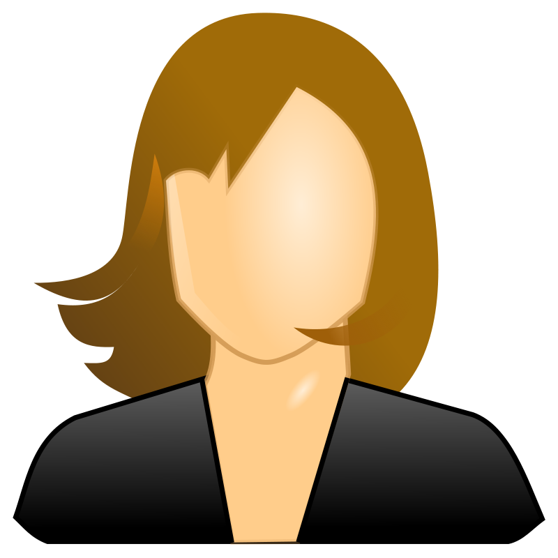 Free Clipart: Female user icon.