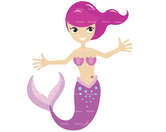 Mermaid Clipart For Kids.