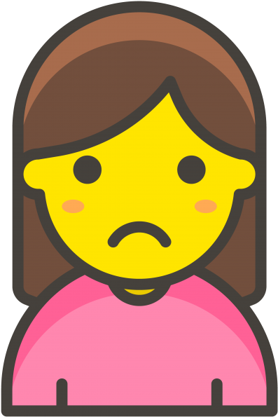 Woman Frowning Emoji.