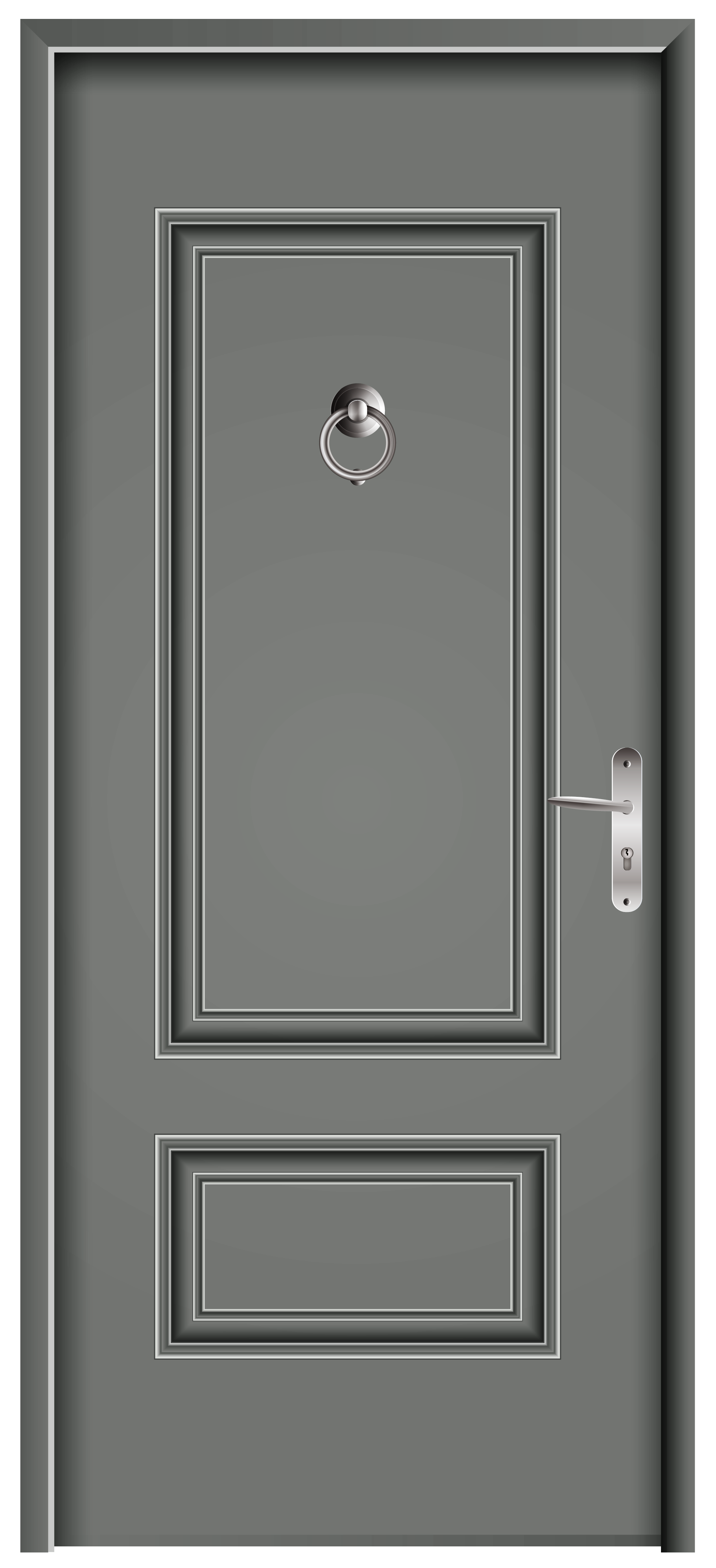 Front Door Grey PNG Clip Art.