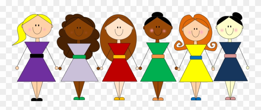 Group Clipart Friendship 8 Girl Friends.