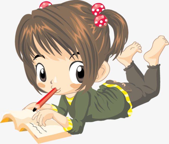 Little Girl Writing Clipart on GetDrawings.com.