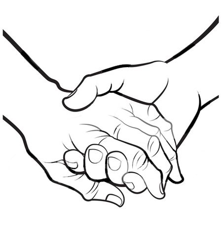 Holding Hands Clipart Black And White Clipart Panda Free.