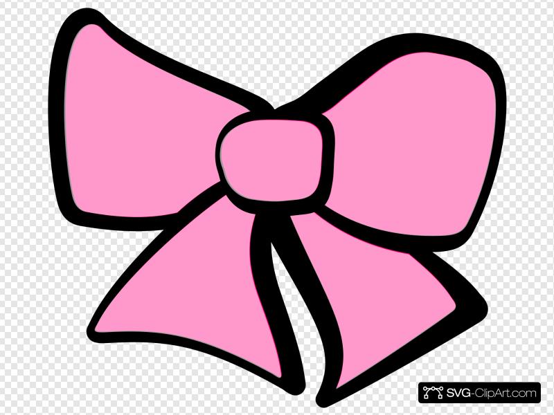 Hair Bow Pink Clip art, Icon and SVG.