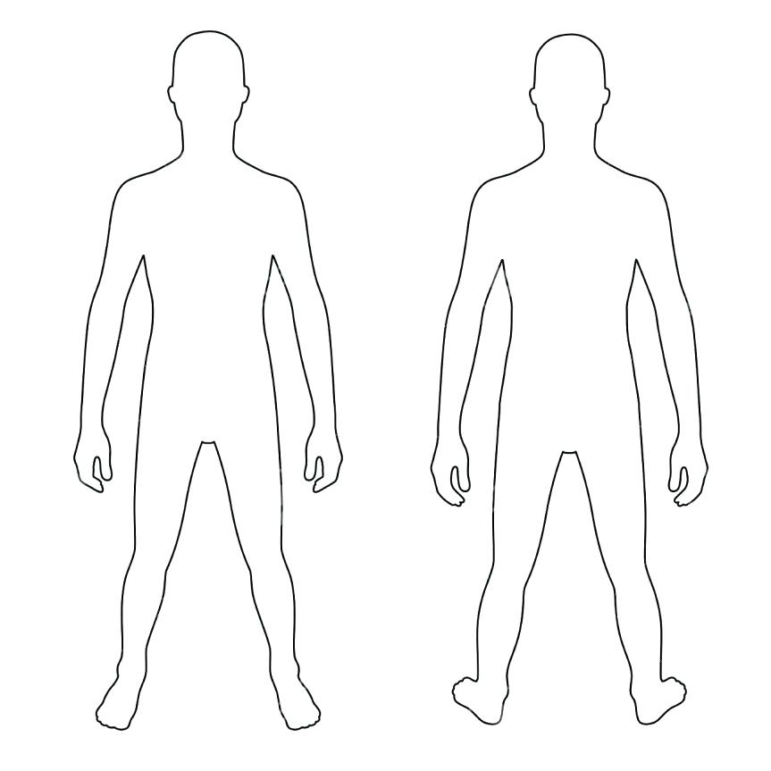 Human Body Clipart Black And White.