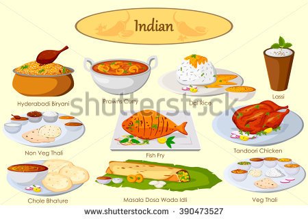 Indian Food Clipart Black And White.