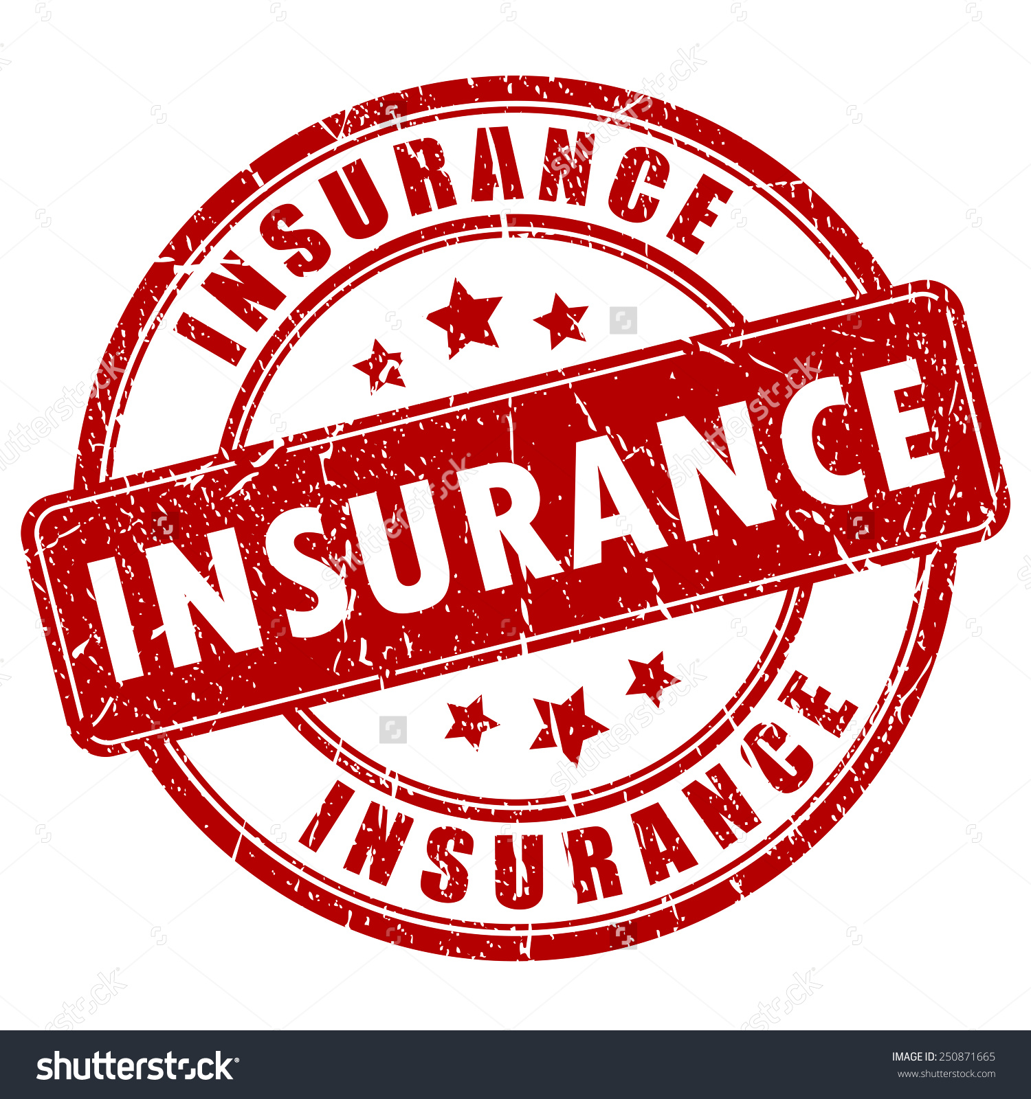 Insurance Stamp Stock Vector 250871665.