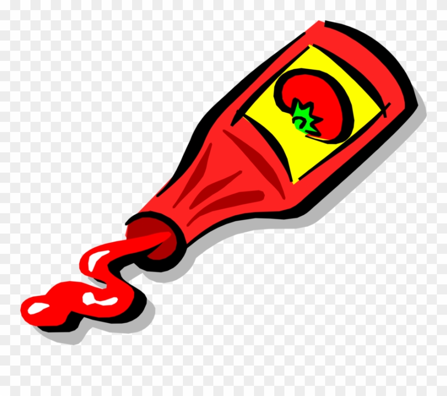 Vector Illustration Of Ketchup Bottle Condiment Of.