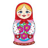 Russische puppe Clipart.