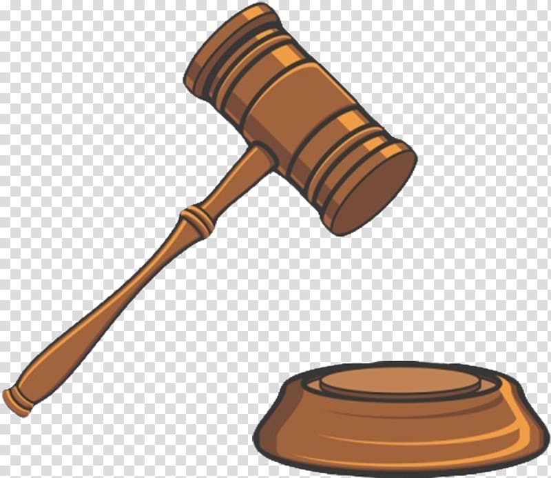 Trial Court Judge , Cartoon version of the auction hammer.