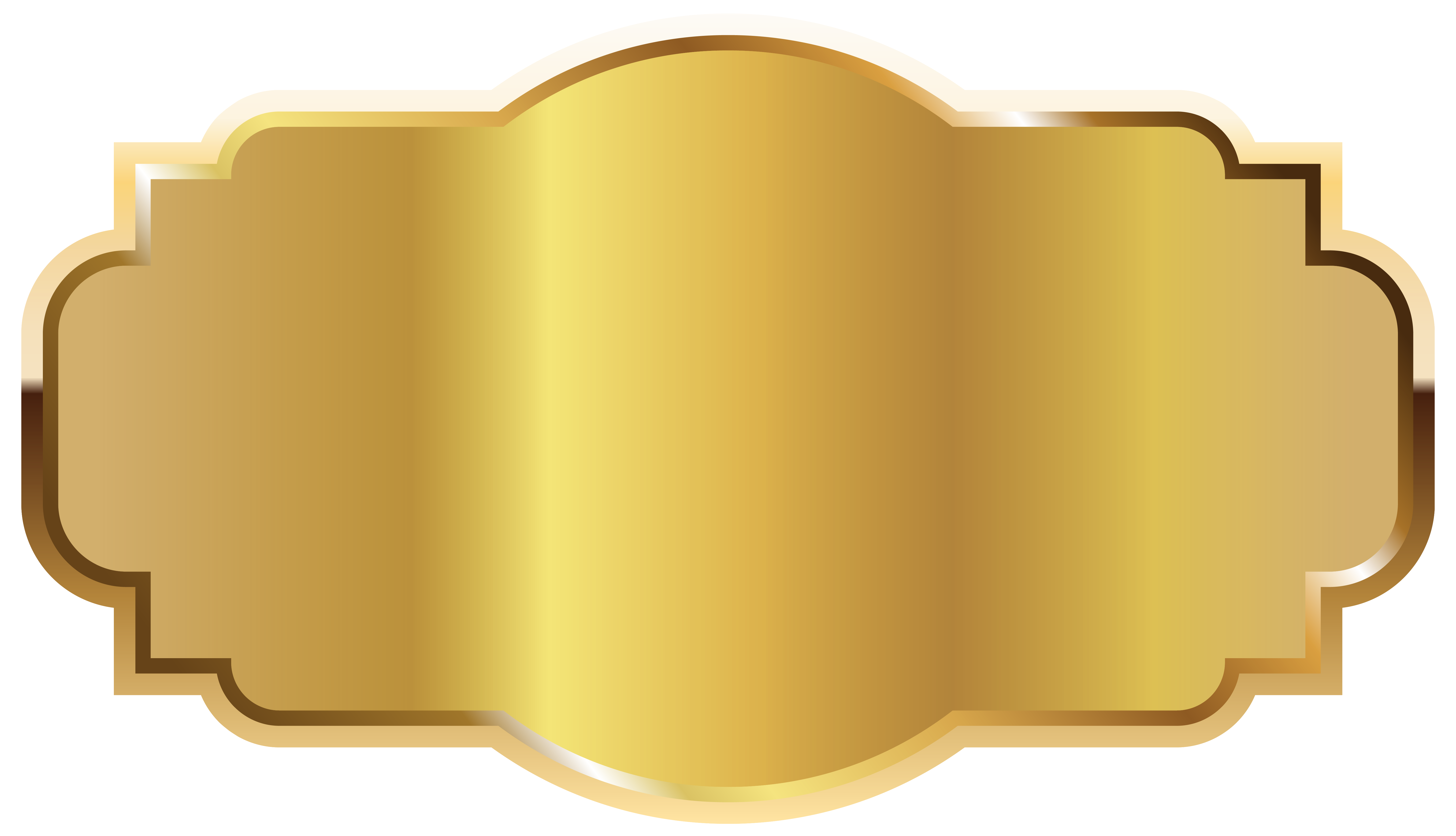 Gold Label Template Clipart PNG Image.