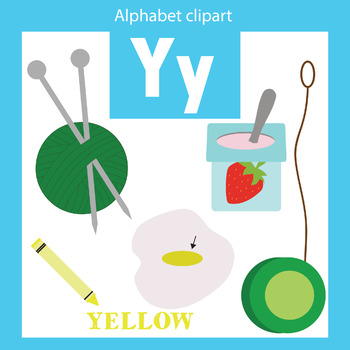 Alphabet clip art letter Y Beginning sounds.