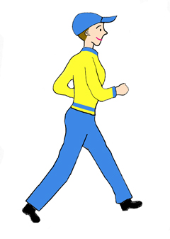 Clip Art Man Walking Walk.