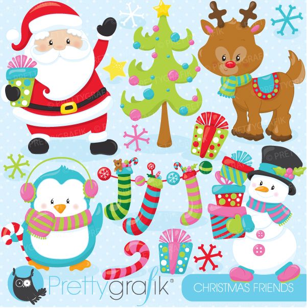 Christmas Friends Clipart.