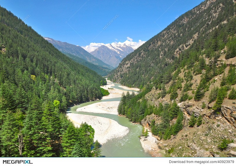 Meandering Holy Ganga River Stock Photo 40923979.