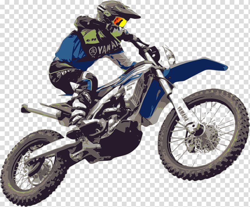 Man riding dirt bike art, Motocross KTM Enduro motorcycle.