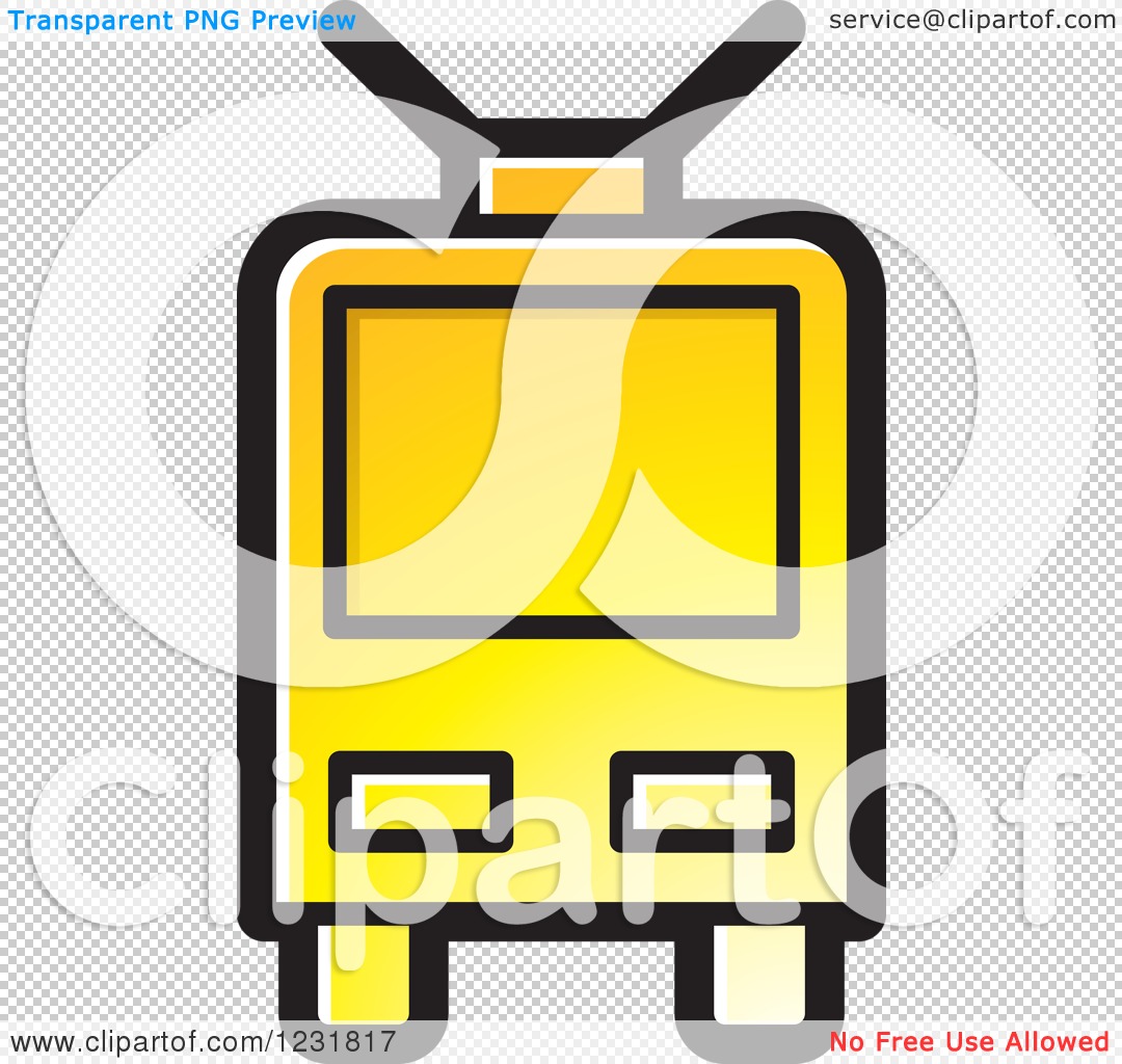 Clipart of a Yellow Cable Car Icon.