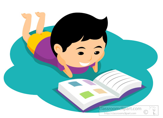 Child reading book on floor clipart » Clipart Station.