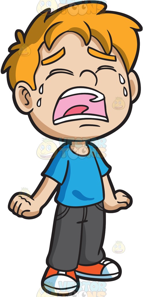 Clipart Boy Crying.