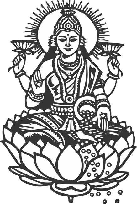 Lakshmi God Clipart.