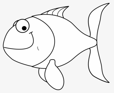 Free Fish Outline Clip Art with No Background.