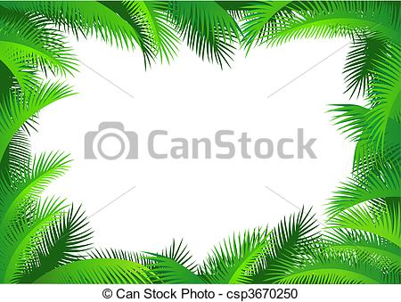 Vector Clipart of Palm leaf border csp3670250.