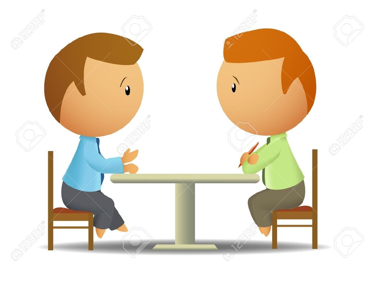 Two People Talking Clipart 5.