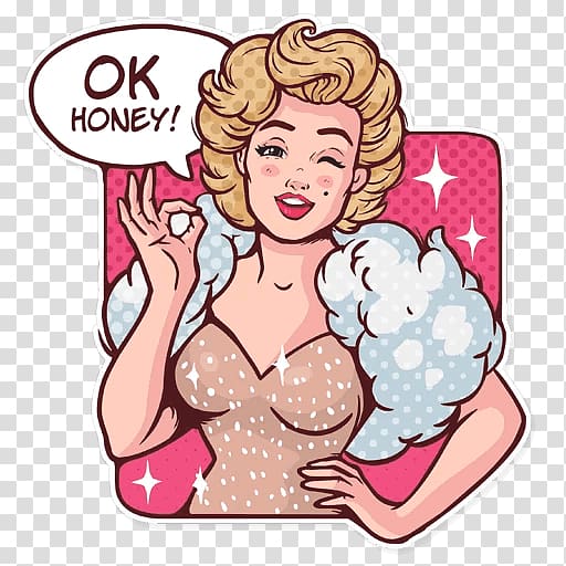 Marilyn Monroe Telegram Sticker Pin.