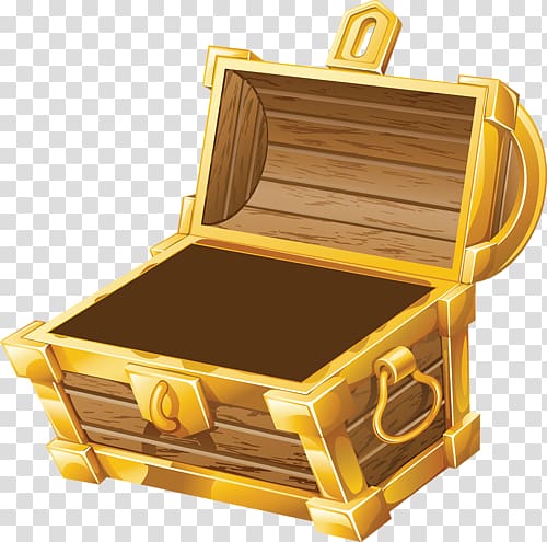 Pirate treasure chest transparent background PNG clipart.