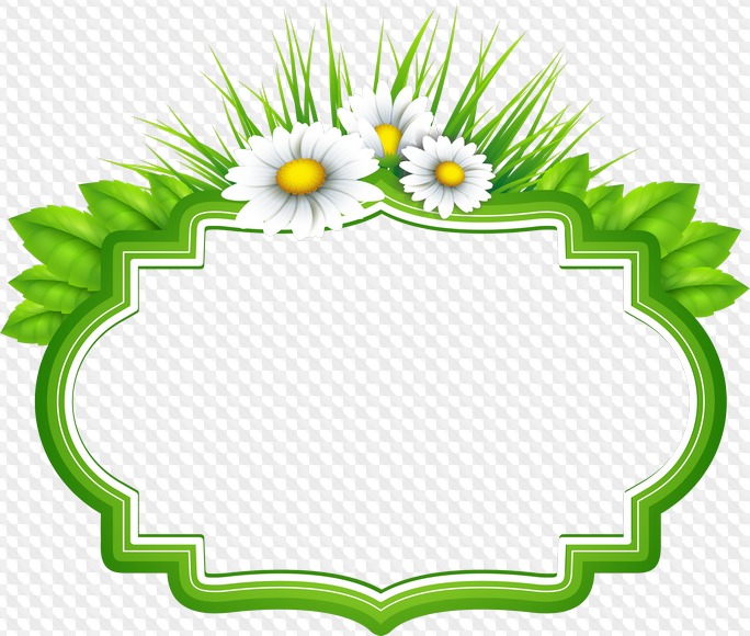 PSD, 10 PNG, Round and oval Frames clipart with flowers.