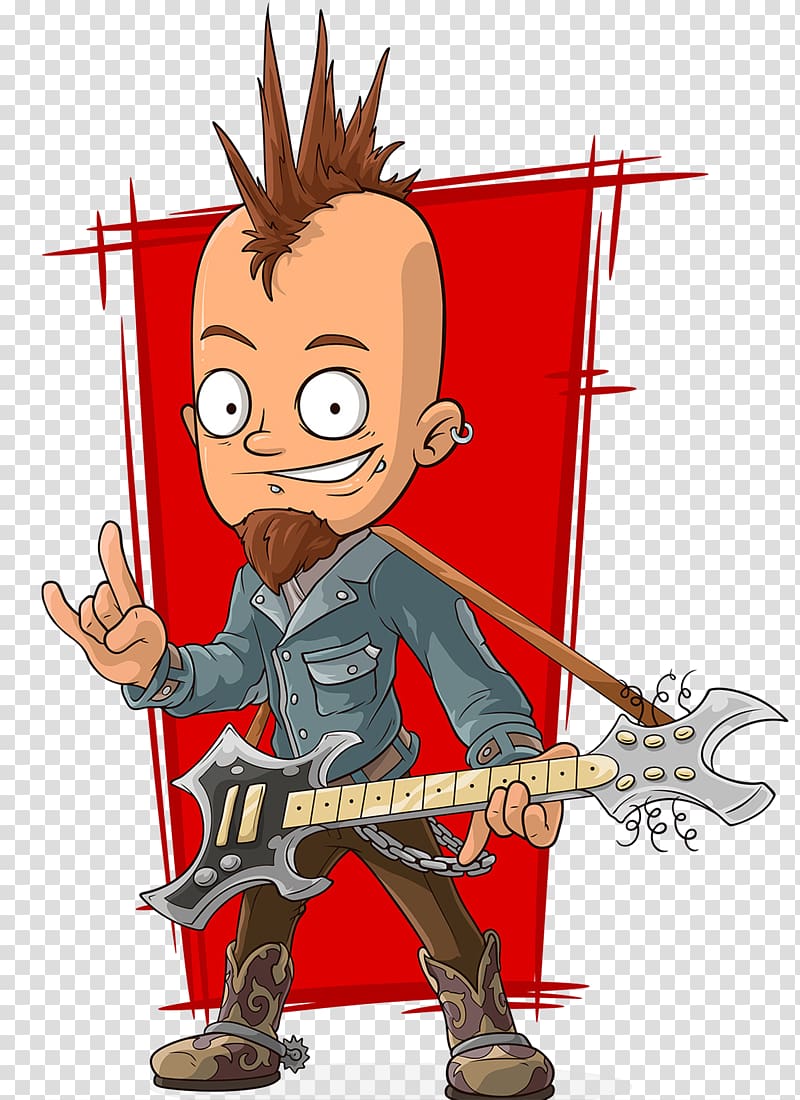 Cartoon Punk rock Rock music Illustration, Non.