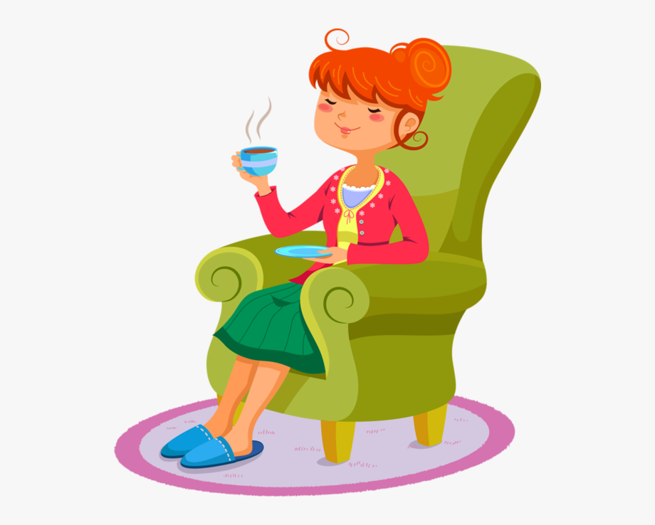 Free Clipart Woman Relaxing , Transparent Cartoon, Free.