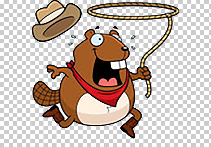 Rodeo Cartoon Bull riding , Escape the beaver PNG clipart.