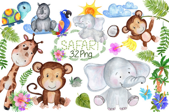 Safari Animals Clipart.