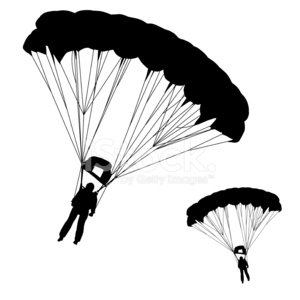 Skydiver Clipart Image.