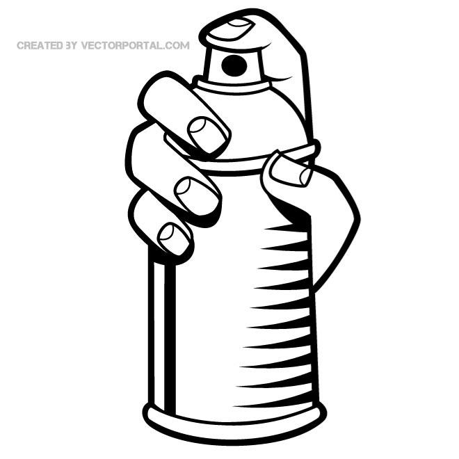 SPRAY PAINT VECTOR CLIP ART.