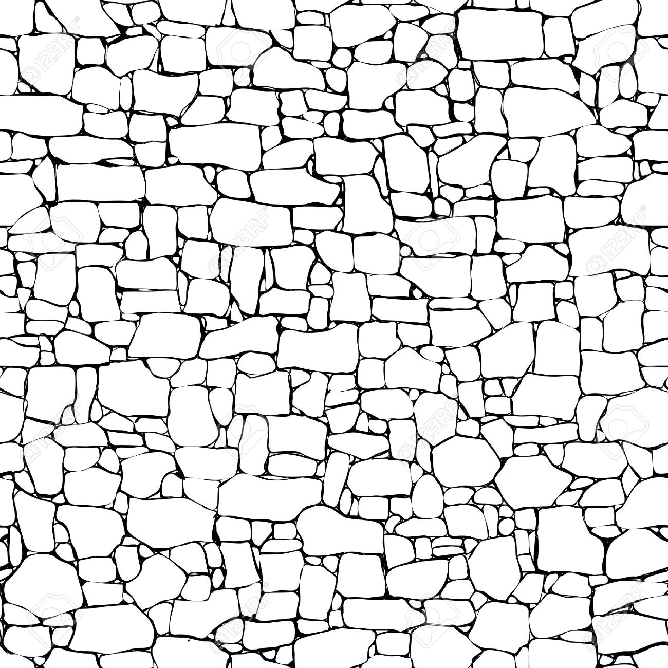 Stone Wall Clipart Black And White.