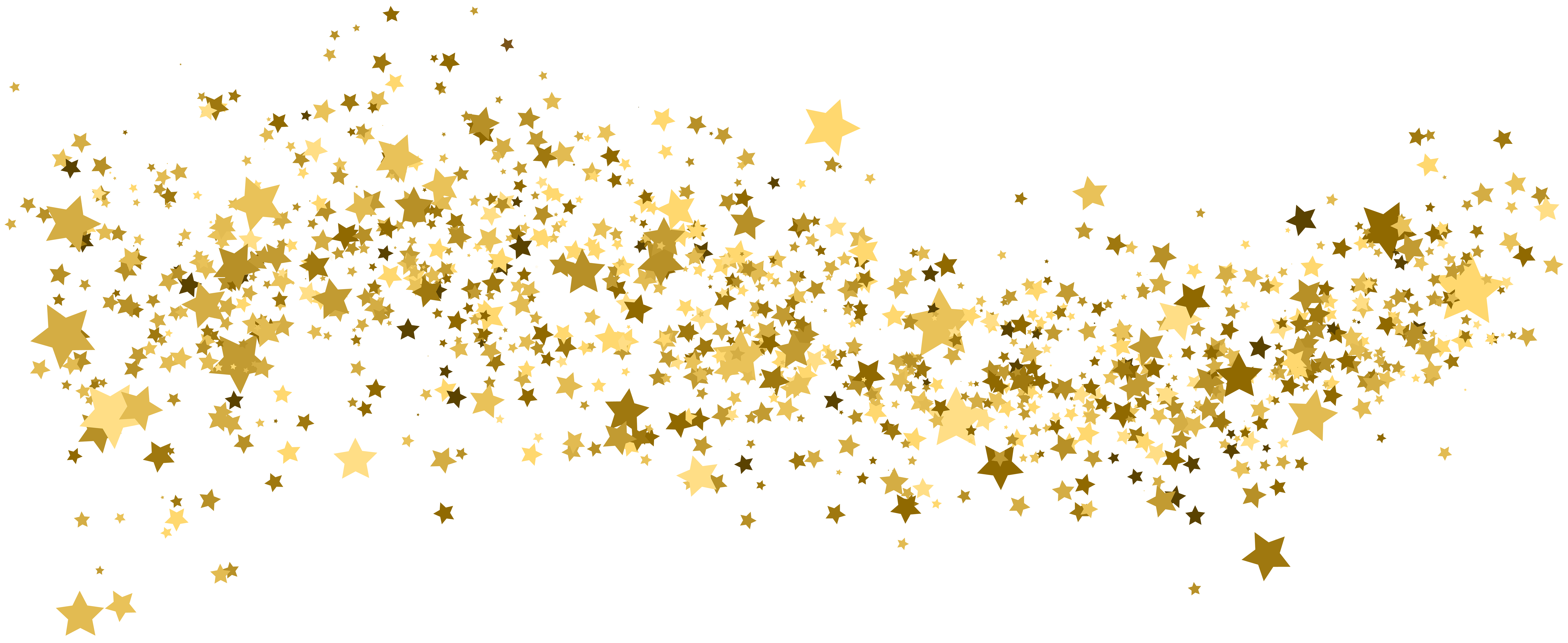 Deco Stars Transparent Clip Art Image.