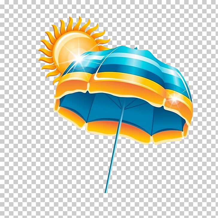 Sun umbrella PNG clipart.