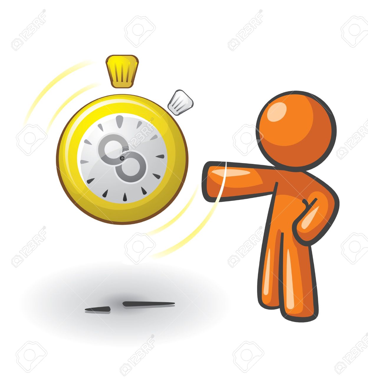 Clock man clipart.