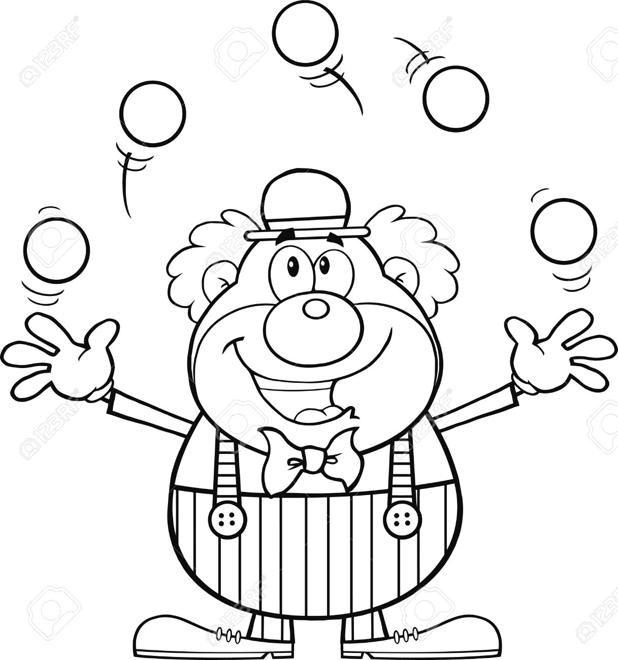 Clown clipart black and white 5 » Clipart Station.