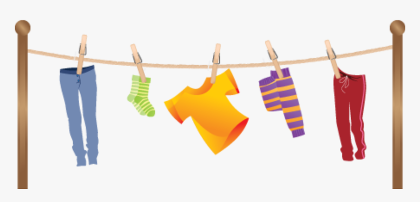 Clothes On A Clothesline Clipart, HD Png Download.