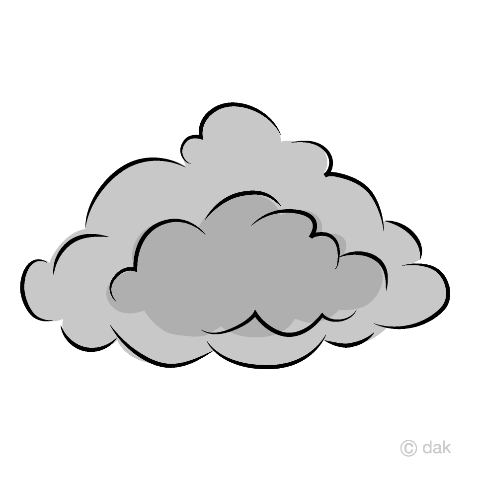 Grey Cloud Clipart Free Picture｜Illustoon.