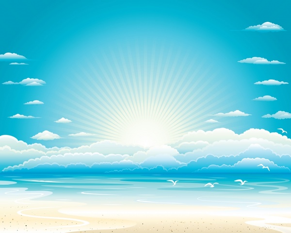 Blue Sky With Clouds Clipart.