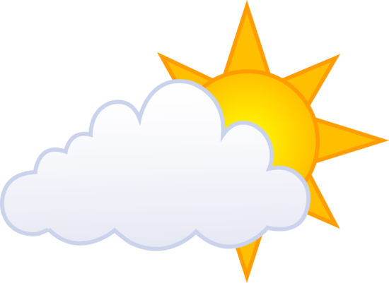 Sun Behind Cloud Clipart.